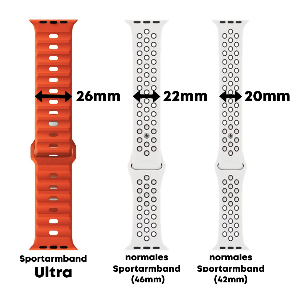 Sportarmband „Ultra“ für Apple Watch Ultra, Ultra 2 & Ultra 3 (26mm breit)