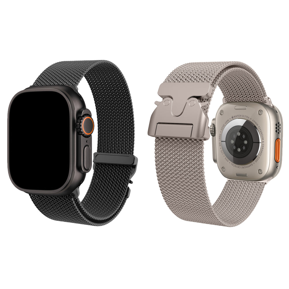 Milanaise Armband mit Schließe im Fallschirm-Stil für Apple Watch