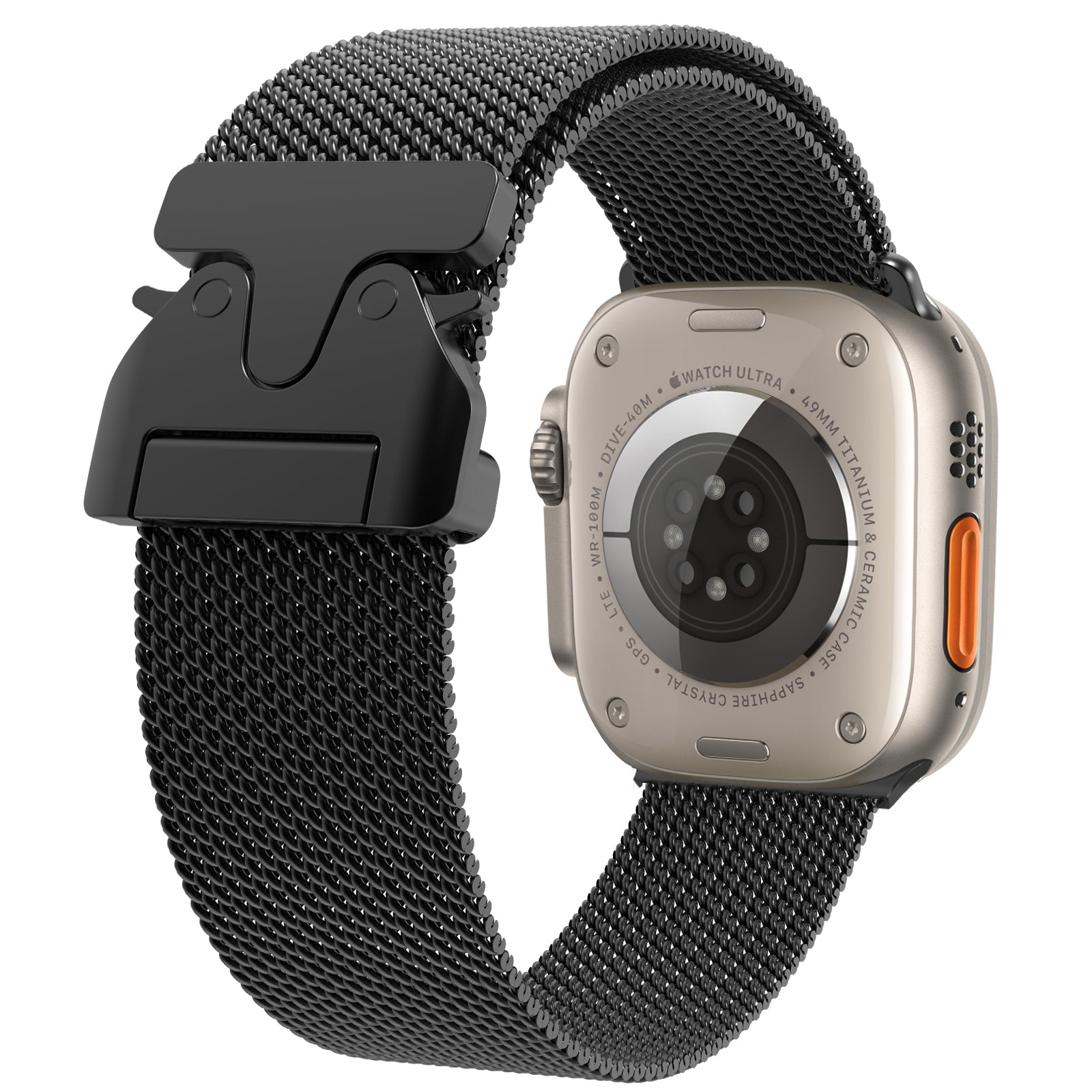 Milanaise Armband mit Schließe im Fallschirm-Stil für Apple Watch