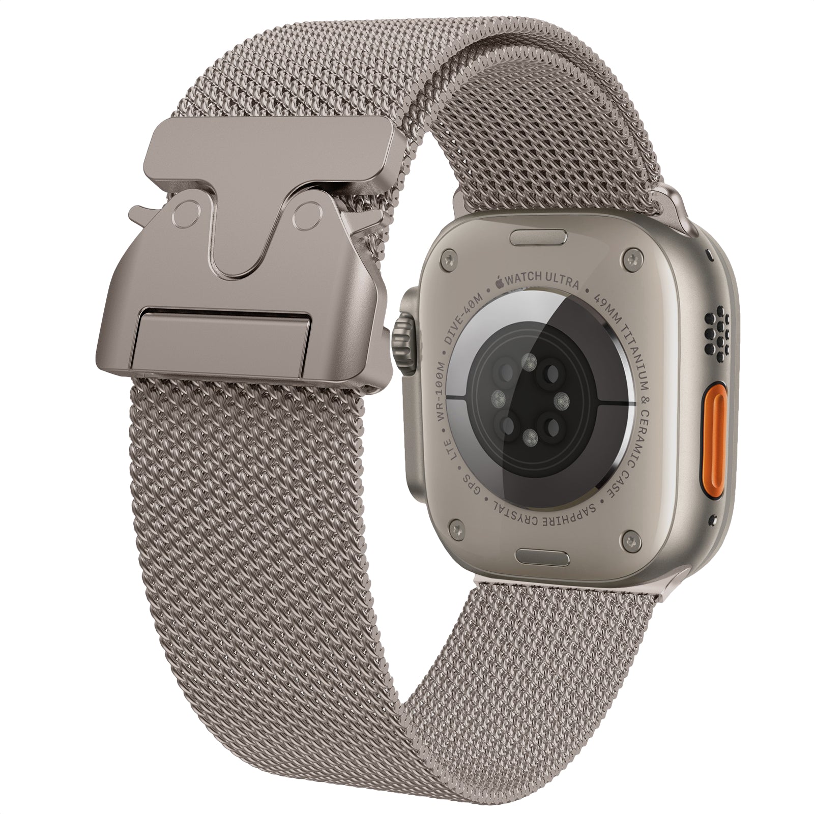 Milanaise Armband mit Schließe im Fallschirm-Stil für Apple Watch