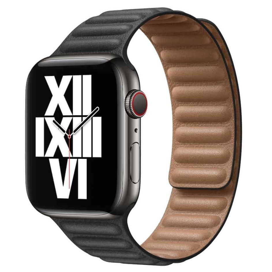 Apple Watch Leder Armband in Schwarz