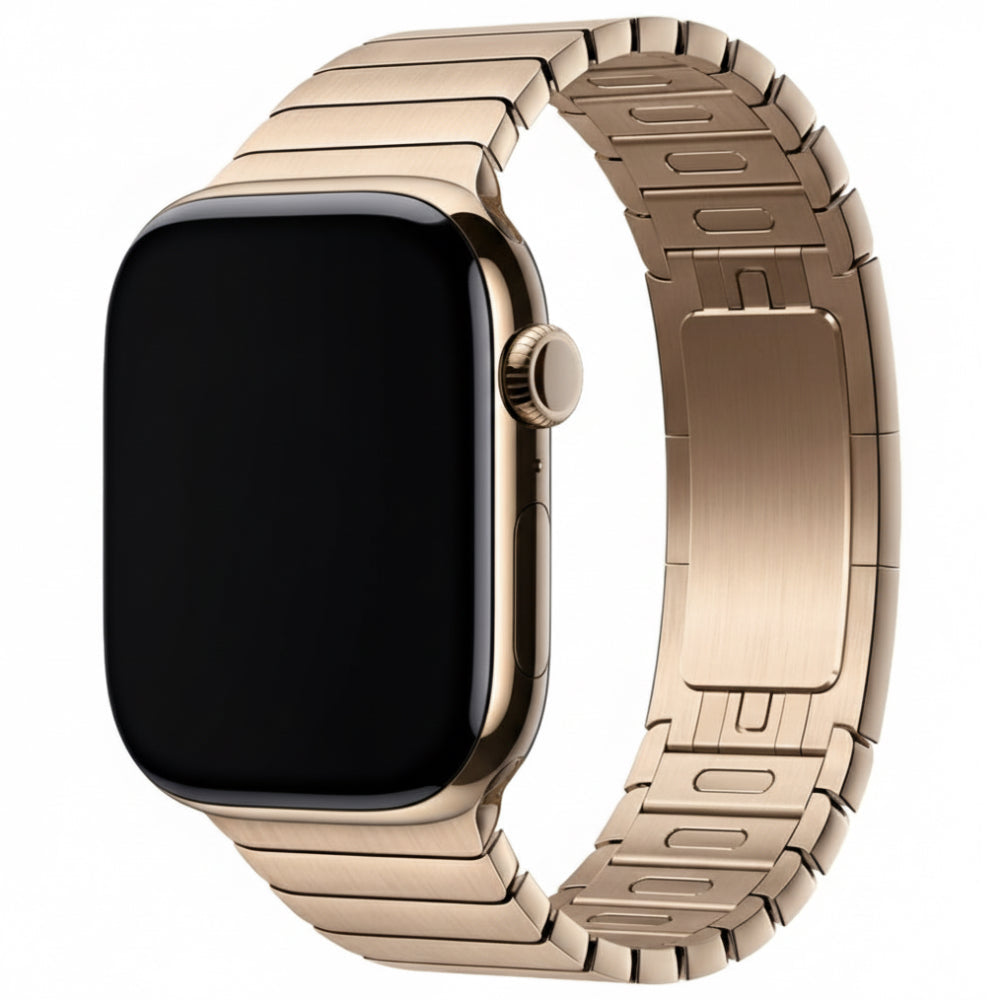 Gliederarmband für Apple Watch | per Knopf kürzen | mit Faltschließe