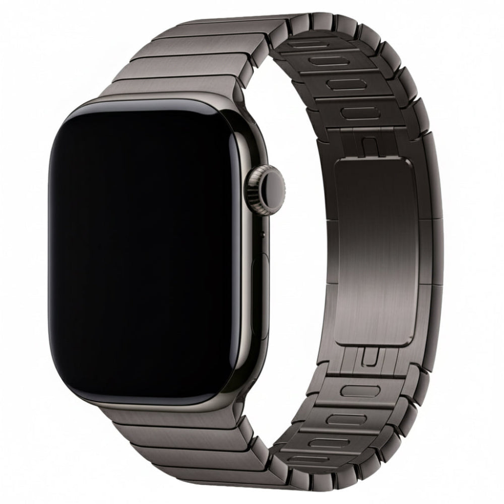 Gliederarmband für Apple Watch | per Knopf kürzen | mit Faltschließe