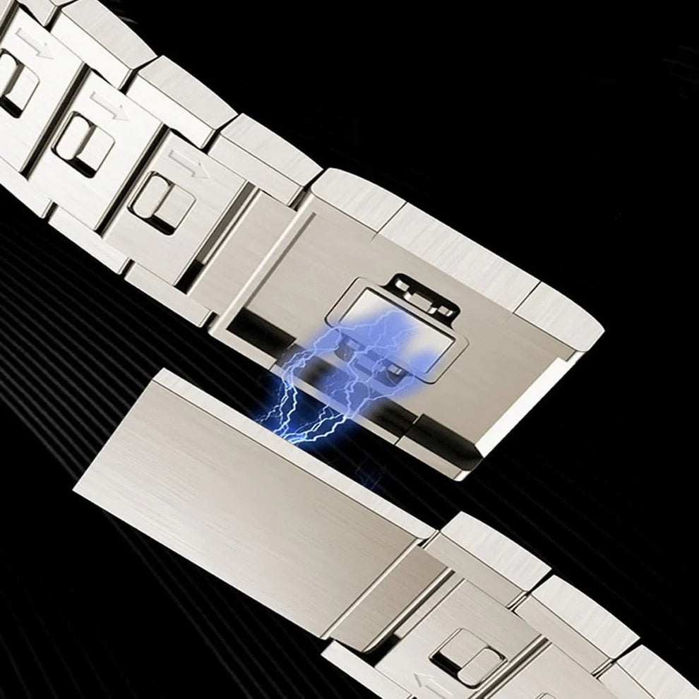 Gliederarmband für Apple Watch Ultra & Ultra 2 (Titanfarben, Magnetverschluss, Kürzen ohne Werkzeug)