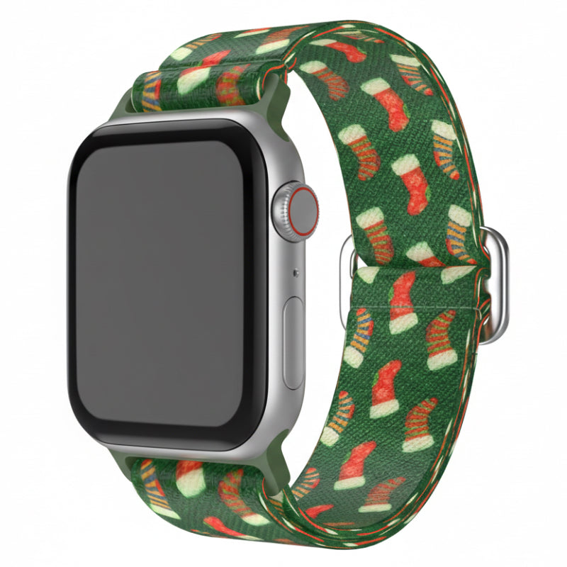 Stoff Loop Armband für Apple Watch „Weihnachtsedition“
