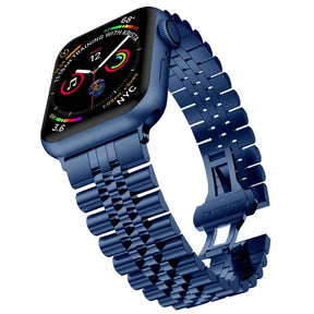 Apple Watch Jubilee Armband aus Edelstahl Metall in Blau