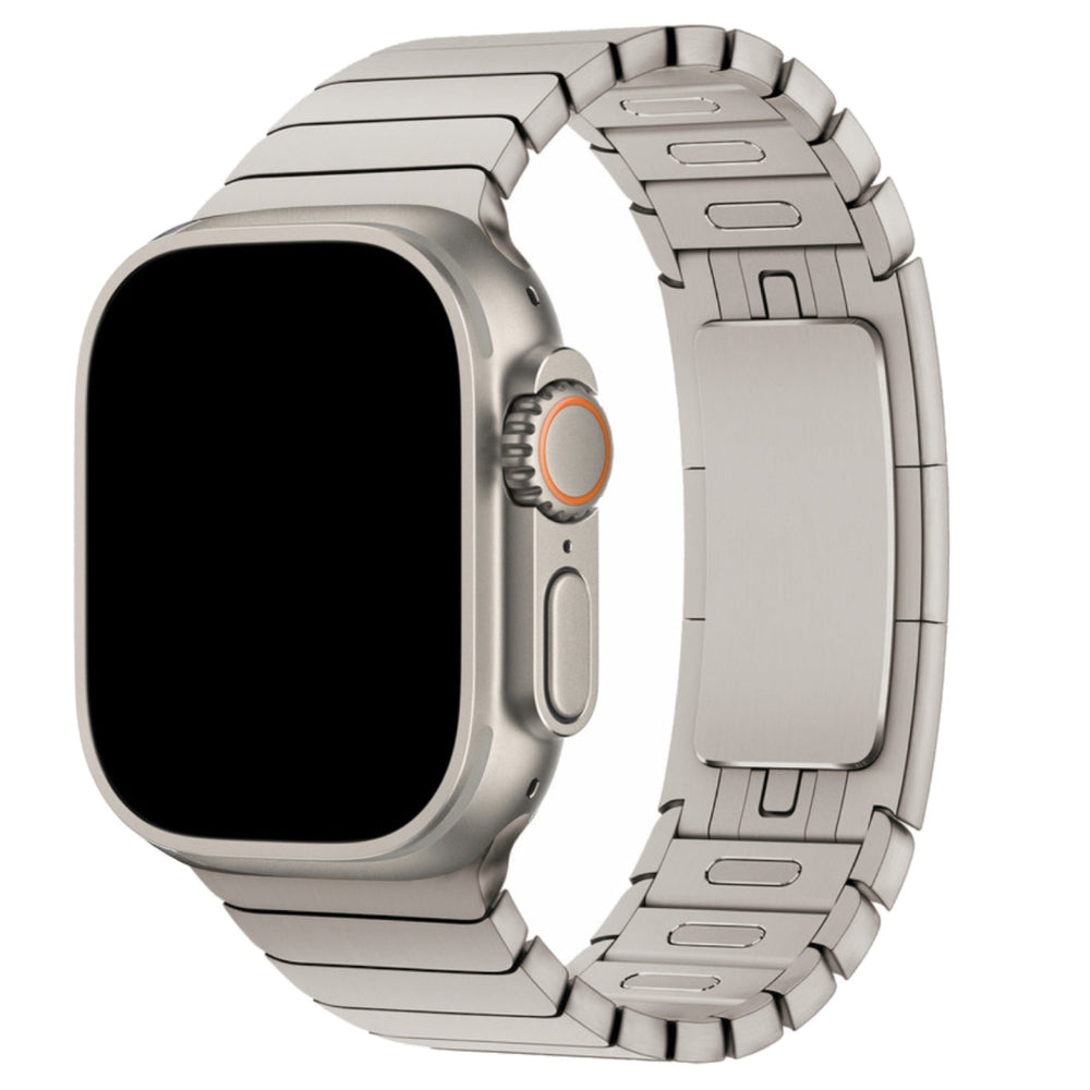 Gliederarmband für Apple Watch | per Knopf kürzen | mit Faltschließe