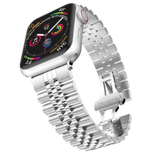 Apple Watch Jubilee Armband aus Edelstahl Metall in Silber