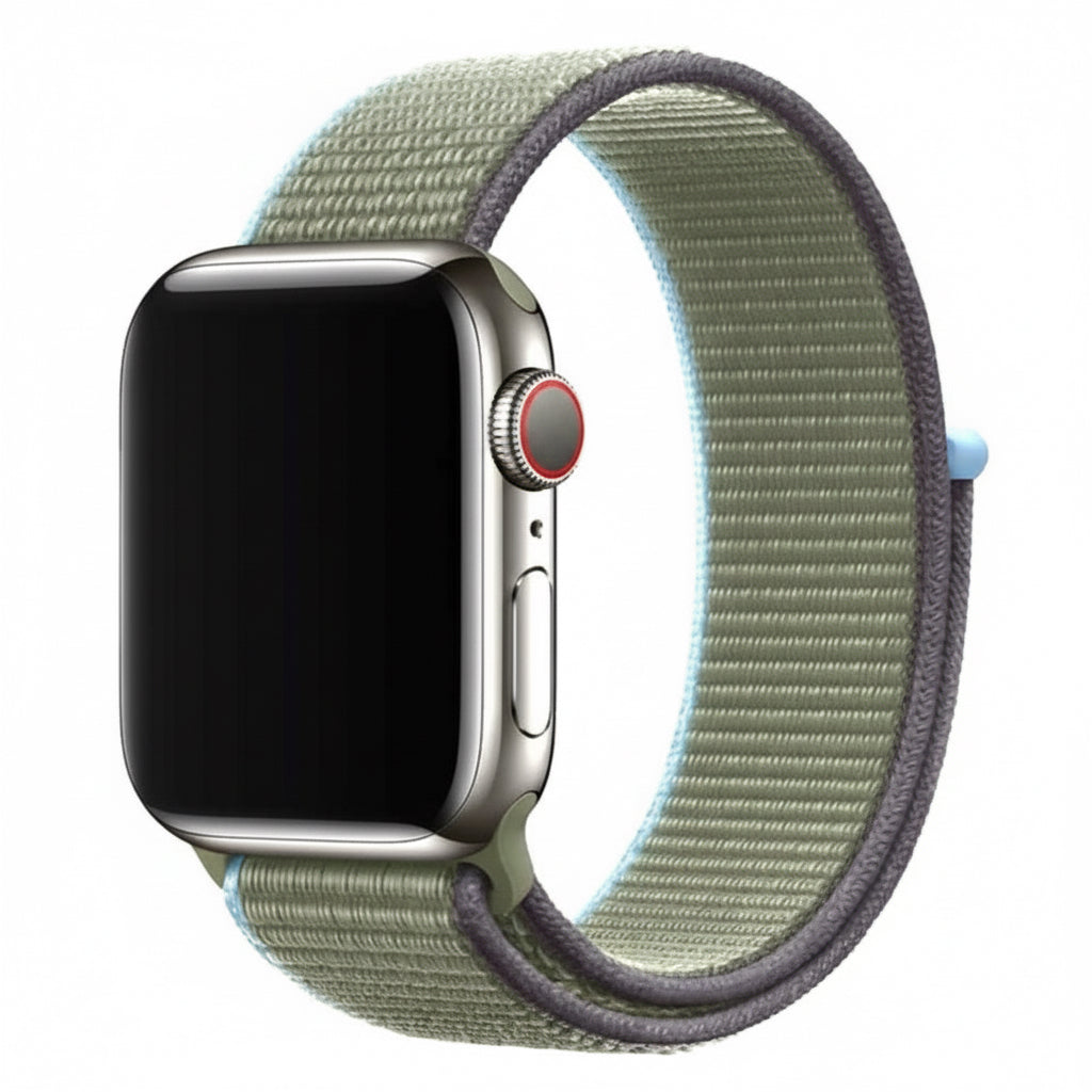 Apple Watch Sport Loop Armband in Hellgrün / Hellblau / Schwarz