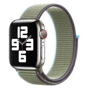 Apple Watch Sport Loop Armband in Hellgrün / Hellblau / Schwarz