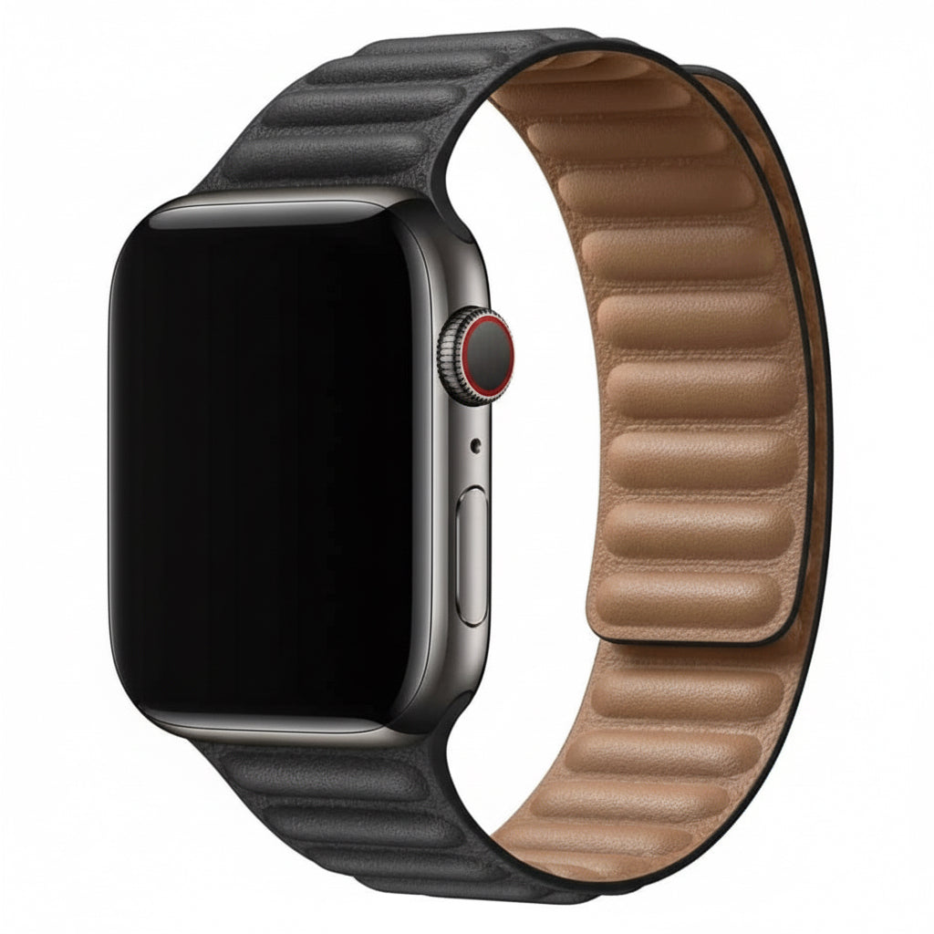 Apple Watch Leder Armband in Schwarz